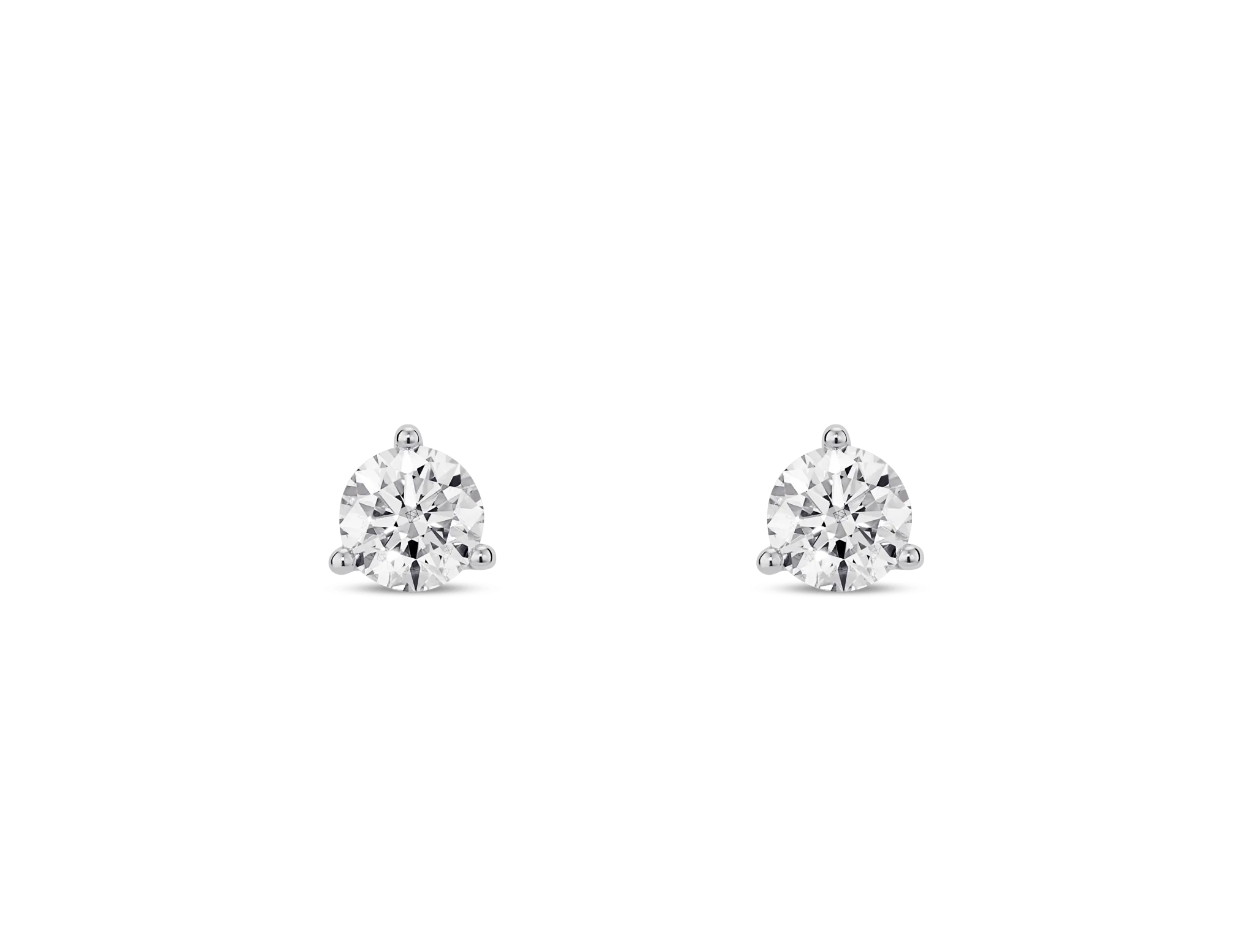 Lab-Grown Diamond ct. tw. Round Brilliant Solitaire Studs | White