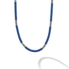 LAGOS Blue Caviar 3mm Station Ceramic Beaded Necklace