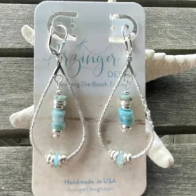 Larimar Sterling Earrings