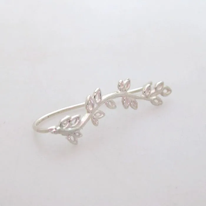 Leaf Ear Cuff - Sterling Silver Earring