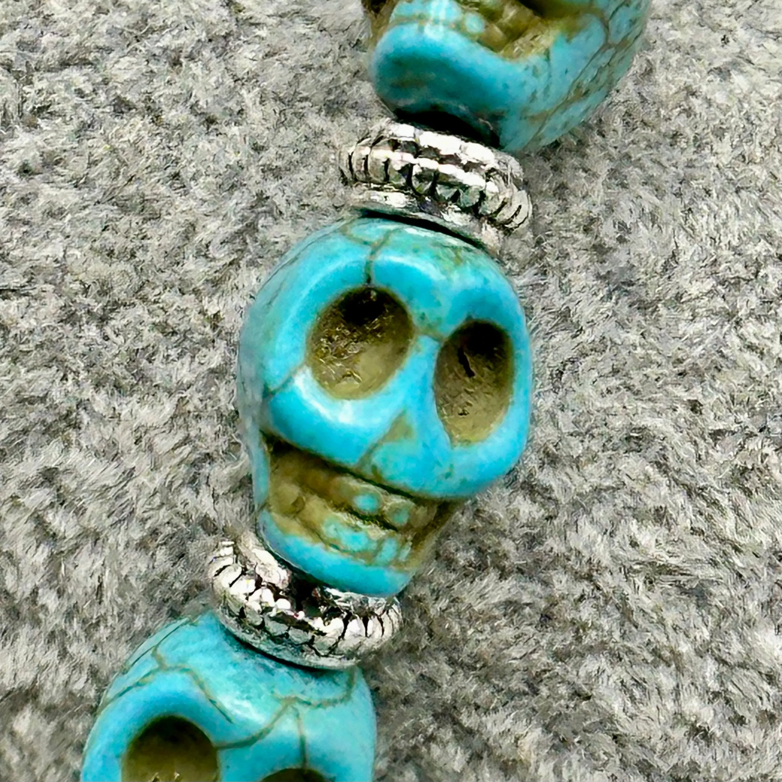 Light Blue Skulls Bracelet