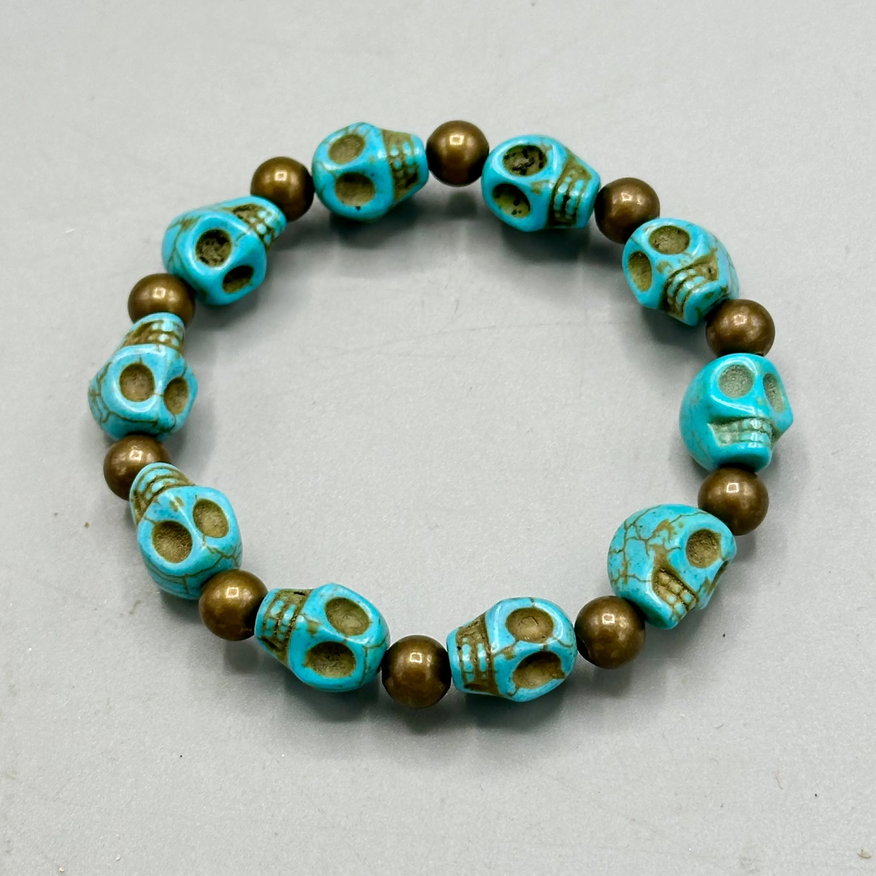 Light Blue Skulls Bracelet