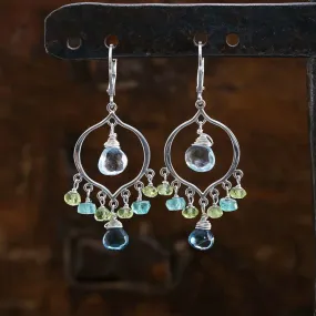 London Calling - Topaz Sterling Silver Chandelier Earrings