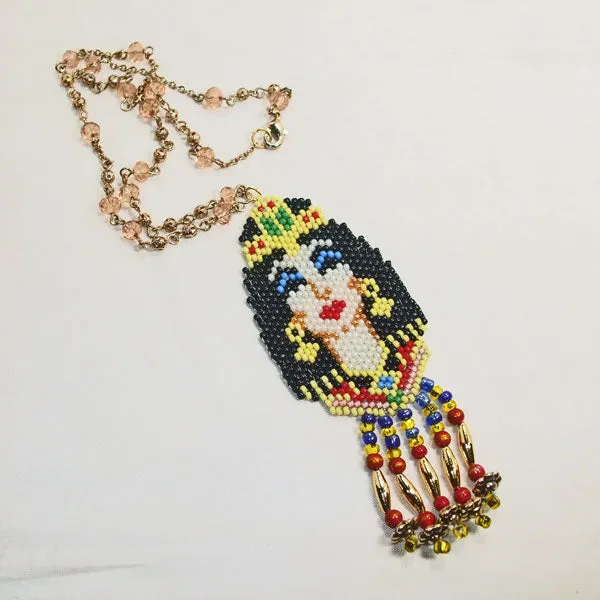 Mackenzie Egyptian Beaded Pendant Necklace