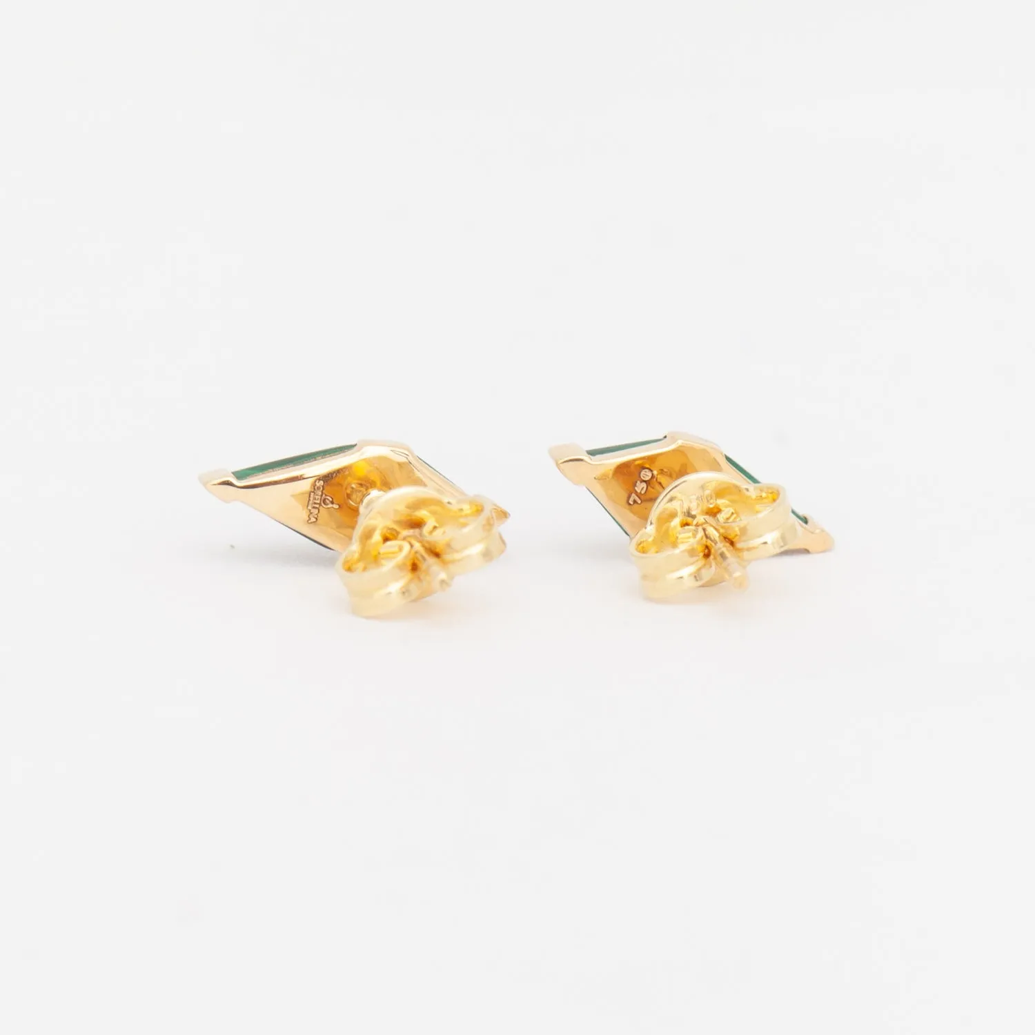 Malachite & Diamond Pietra Studs