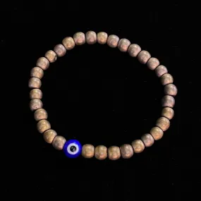 Matte Gold Hematite gemstone Evil Eye Bracelet