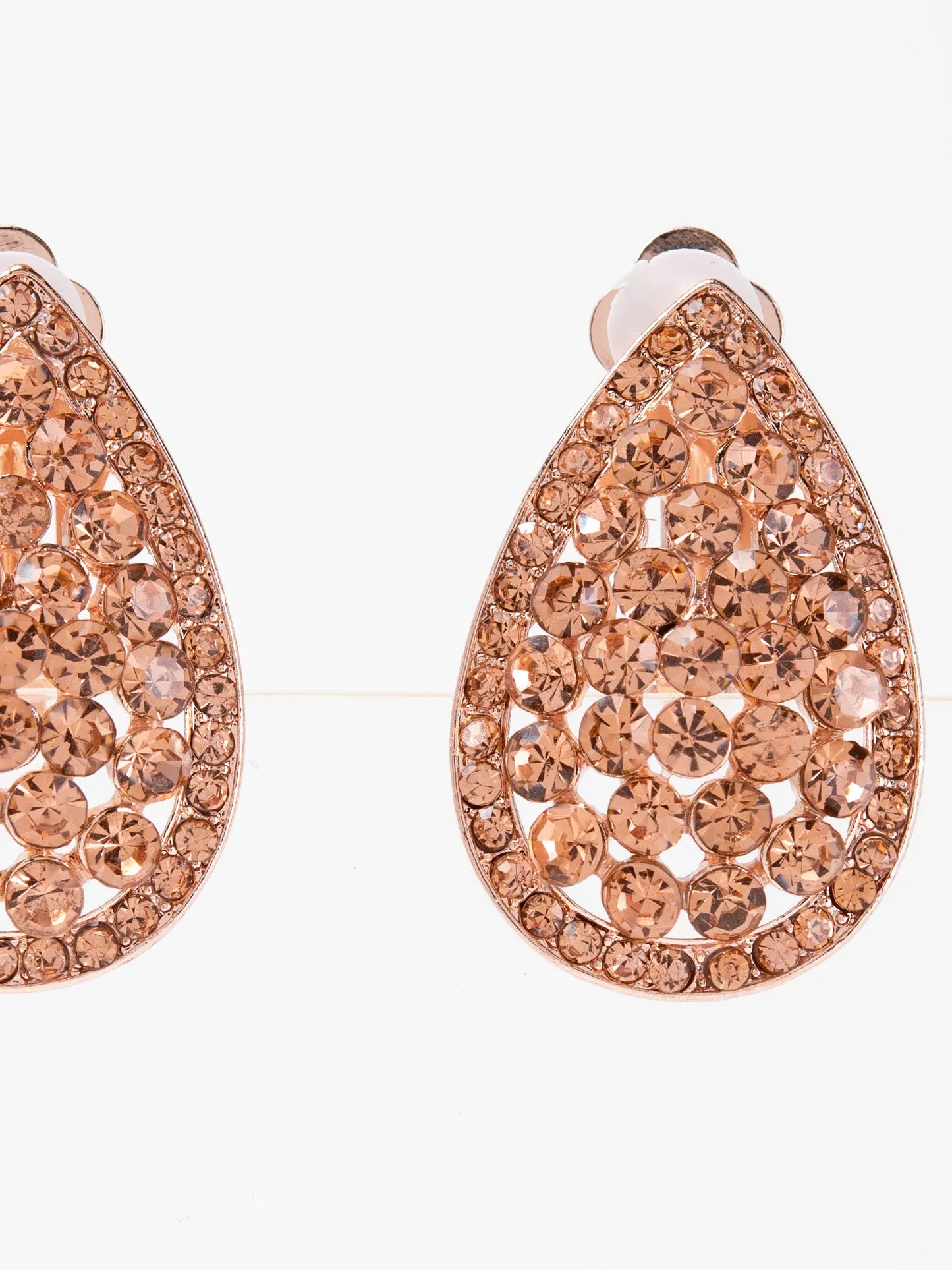 Melinda Rhinestone Clip-On Earrings