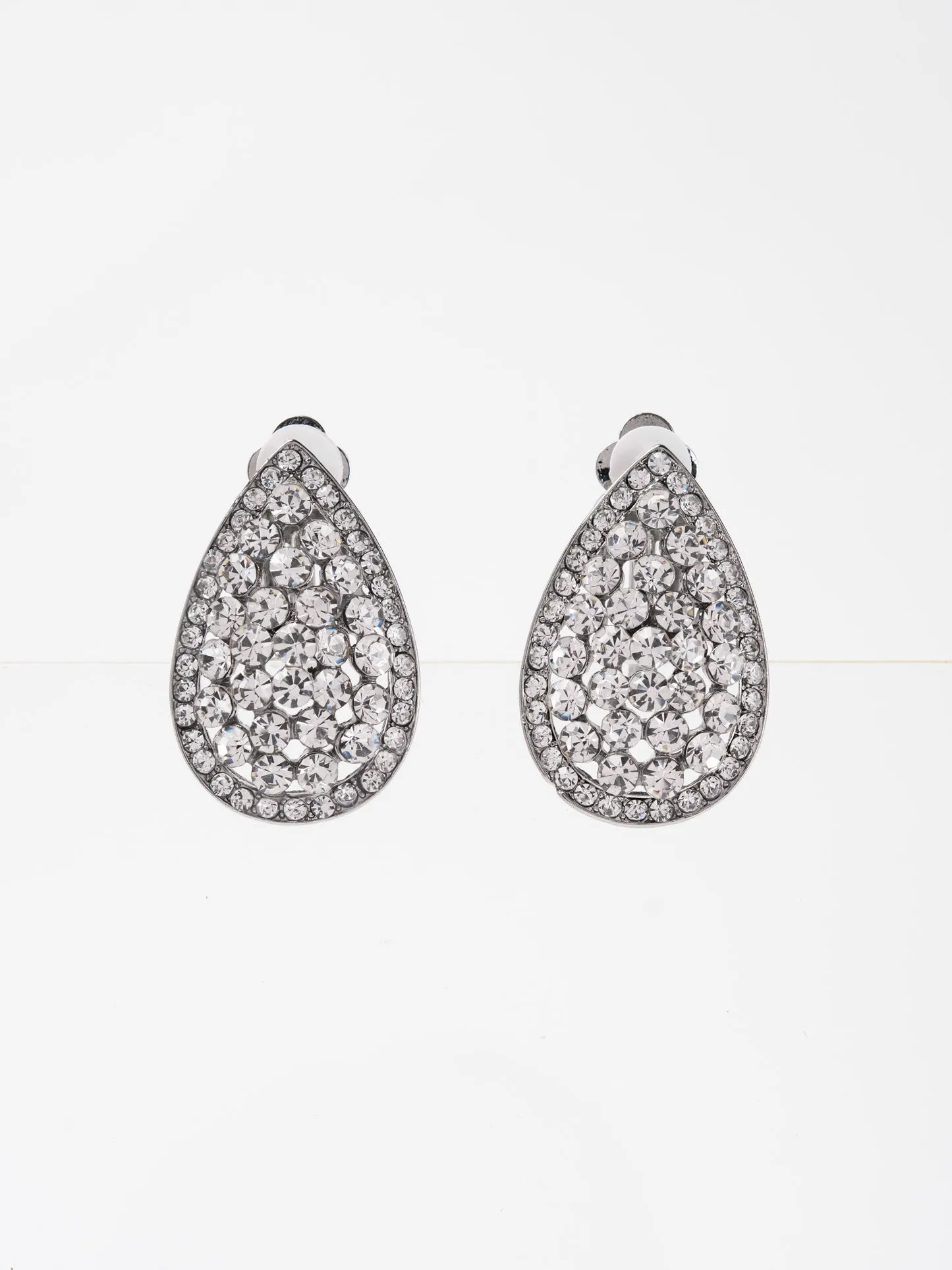 Melinda Rhinestone Clip-On Earrings