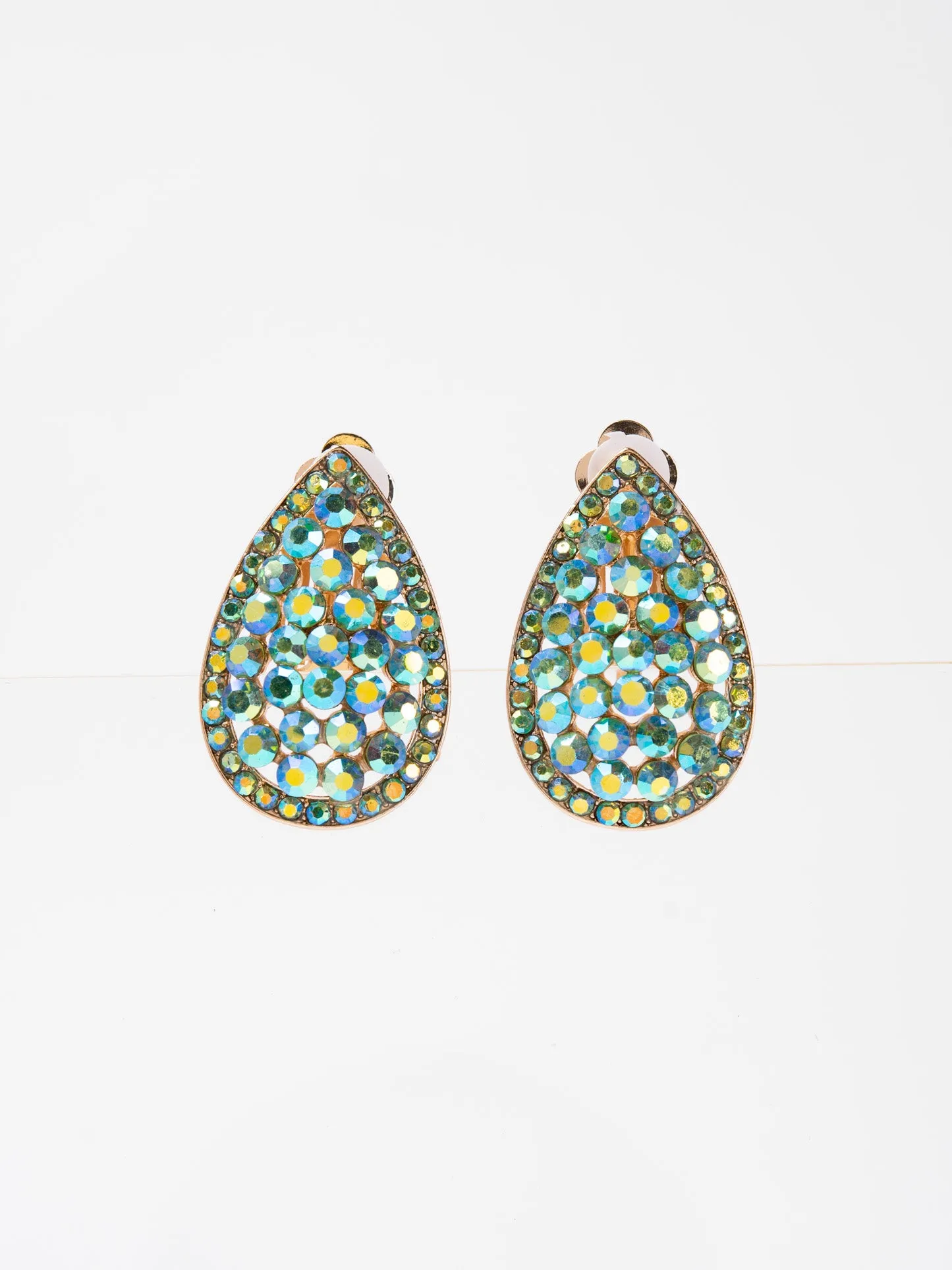 Melinda Rhinestone Clip-On Earrings