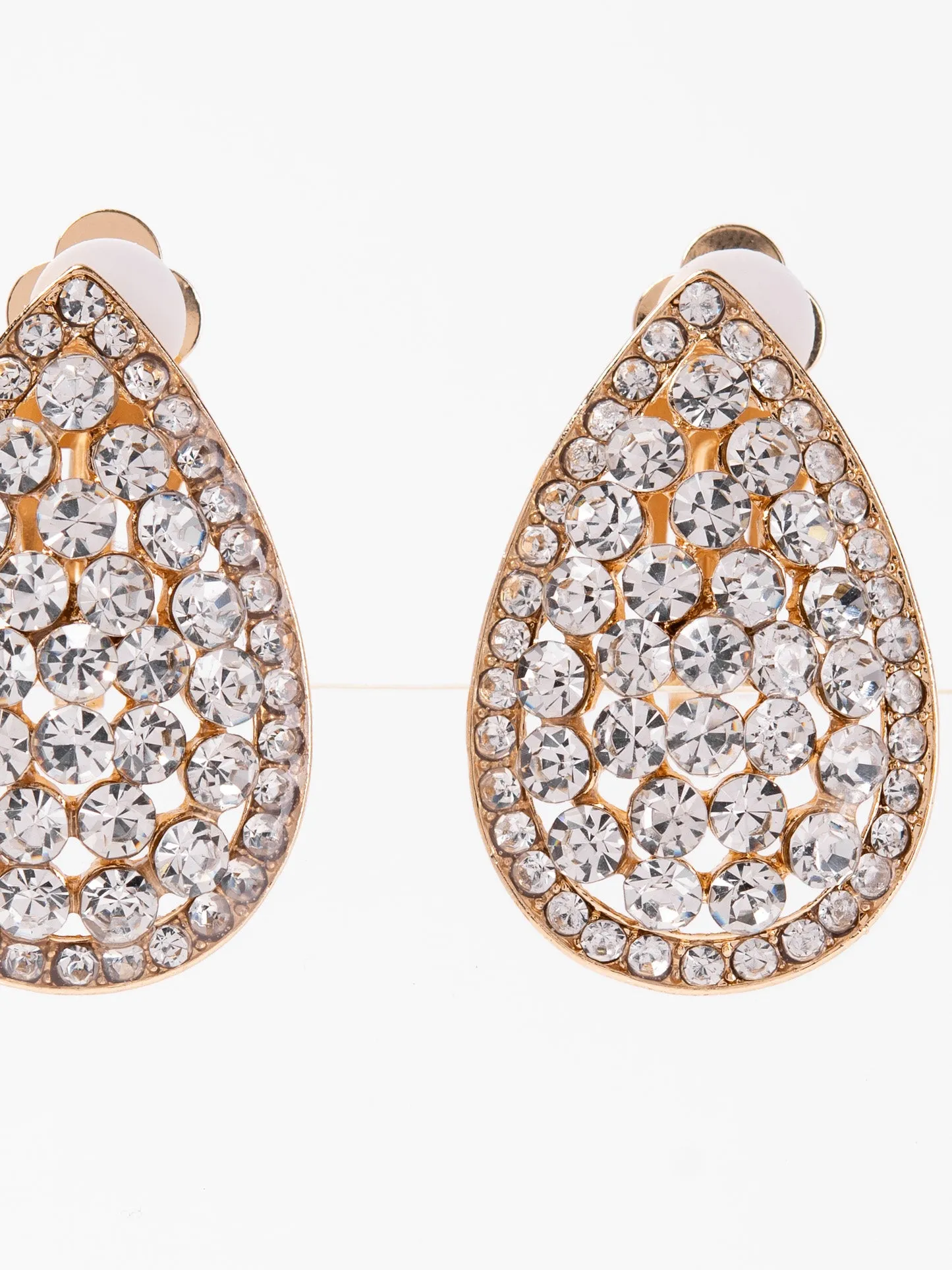 Melinda Rhinestone Clip-On Earrings