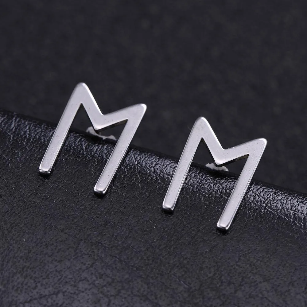 Minimalist Elder Futhark Runes Ear Studs