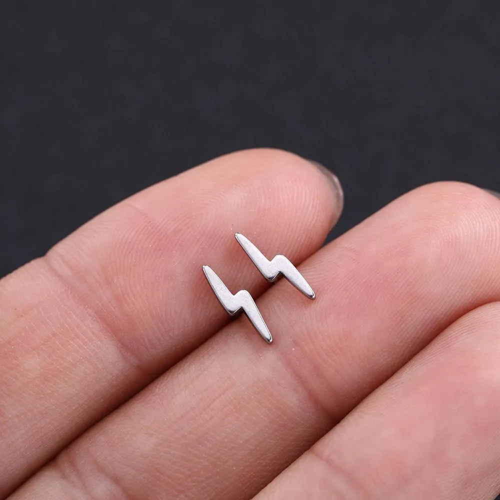 Minimalist Elder Futhark Runes Ear Studs