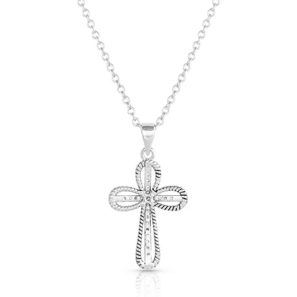 Montana Silversmiths Expressive Faith Crystal Cross Necklace