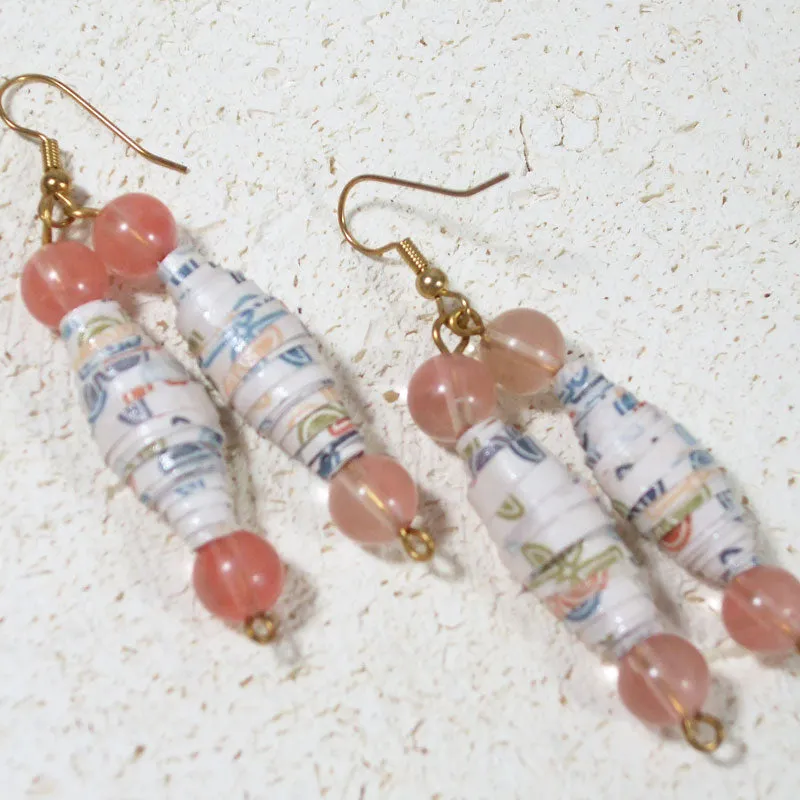 Nadyenka Paper Bead Earrings