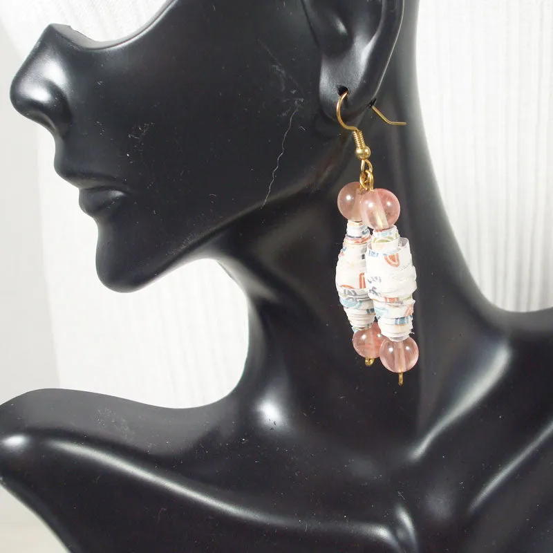 Nadyenka Paper Bead Earrings