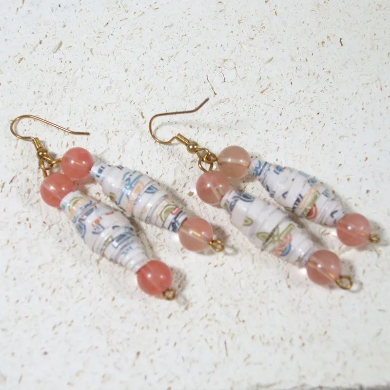 Nadyenka Paper Bead Earrings