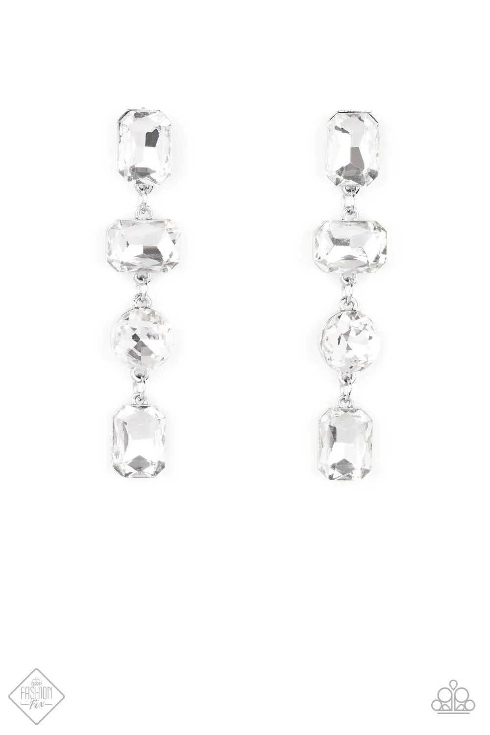 Paparazzi Accessories - Cosmic Heiress - White Earrings