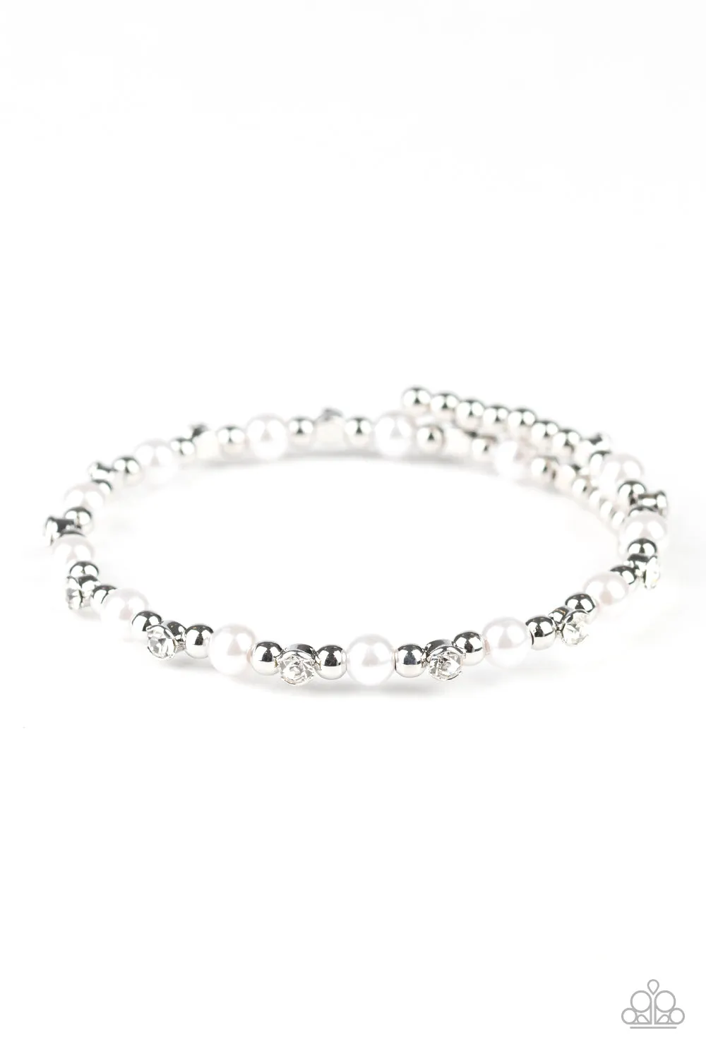 Paparazzi Bracelet ~ Decadently Dainty - White