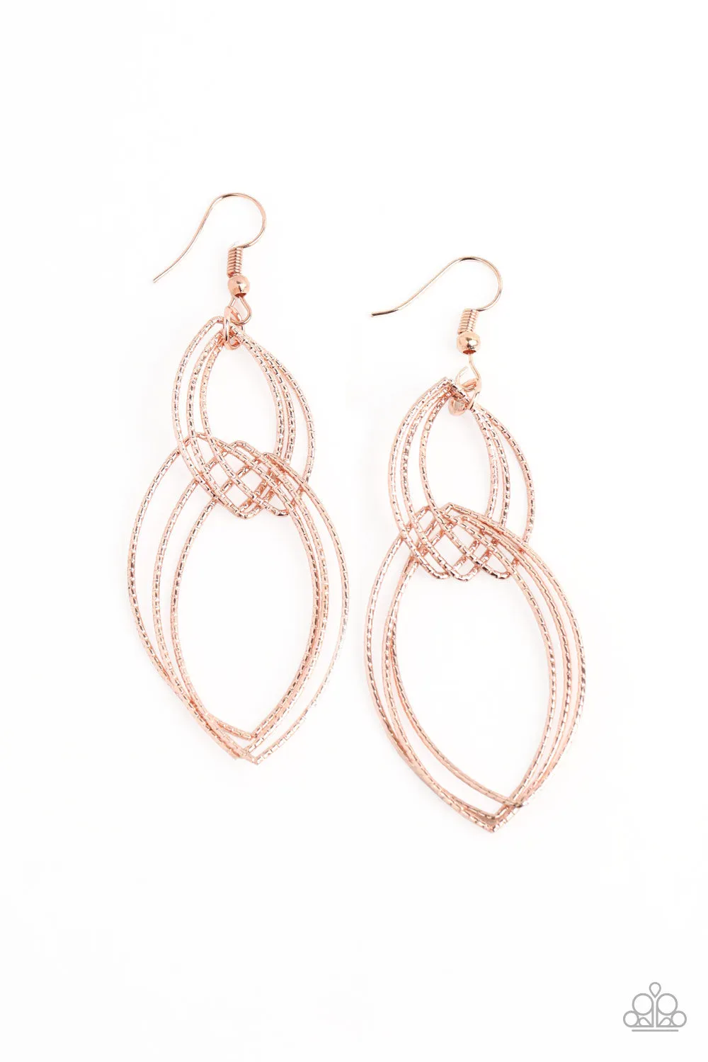 Paparazzi Earring ~ Endless Echo - Rose Gold Earring