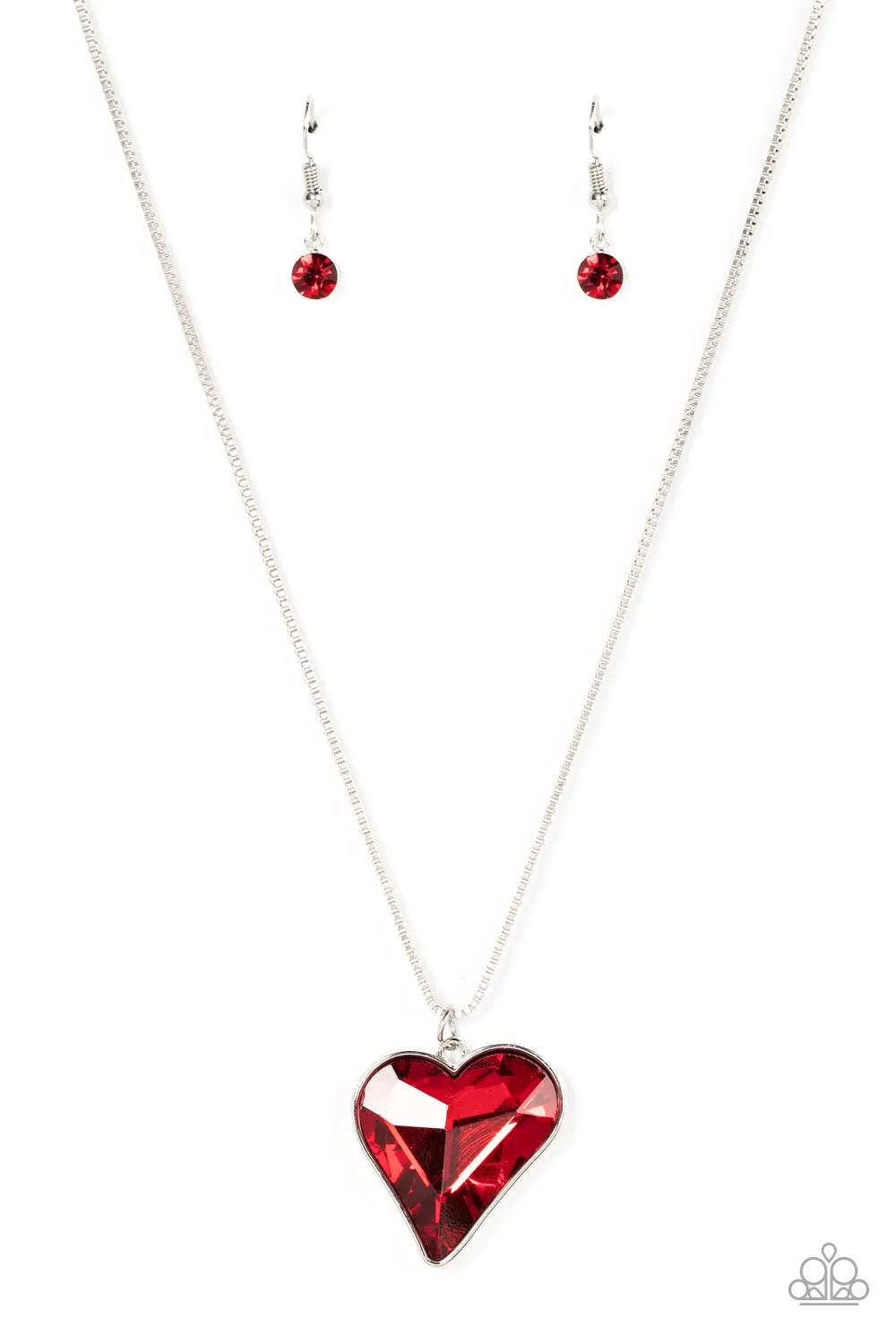 Paparazzi Lockdown My Heart - Red Necklace