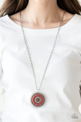 Paparazzi Necklace ~ Lost SOL - Red Necklace