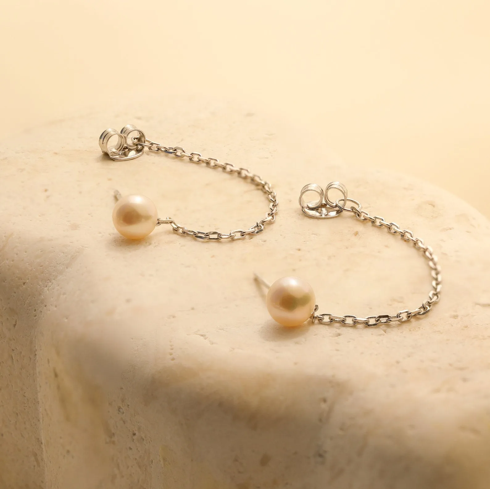 Pearl Chain Studs