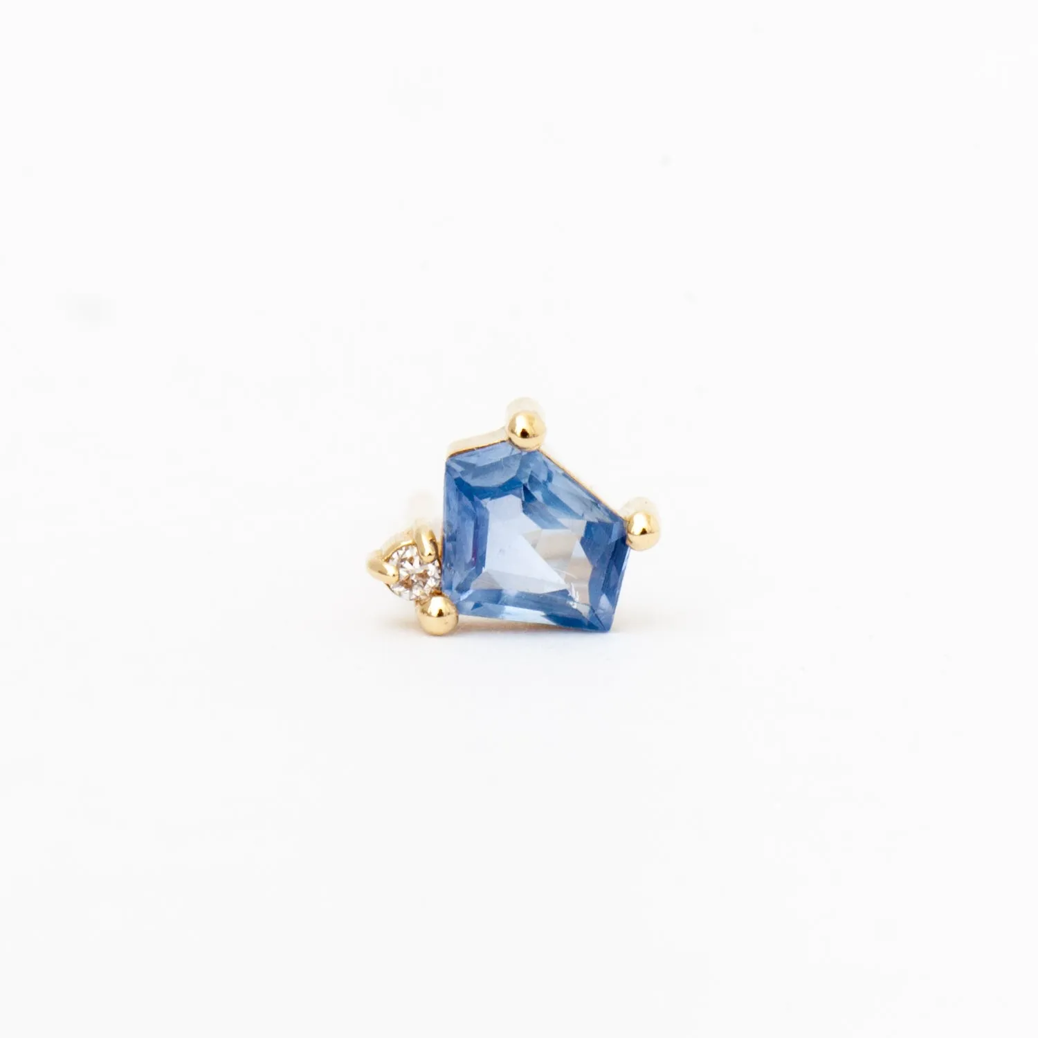 Sapphire Solo Mosaic Mix Stud