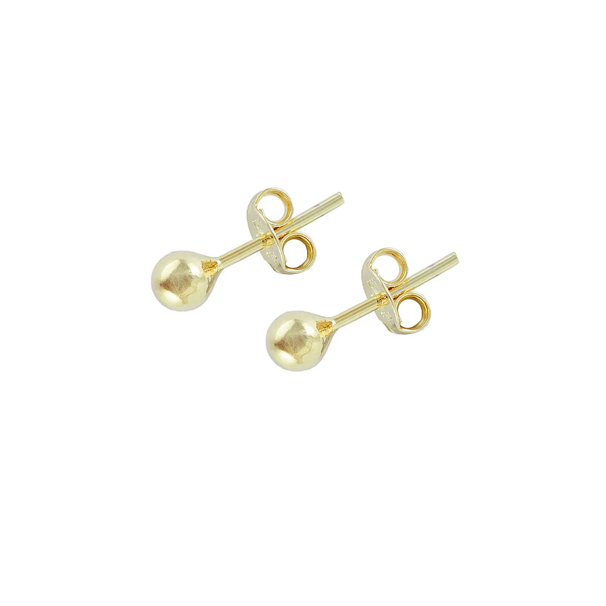 Sheila Fajl 4mm Josie Petite Stud Earrings in Polished Gold Plated