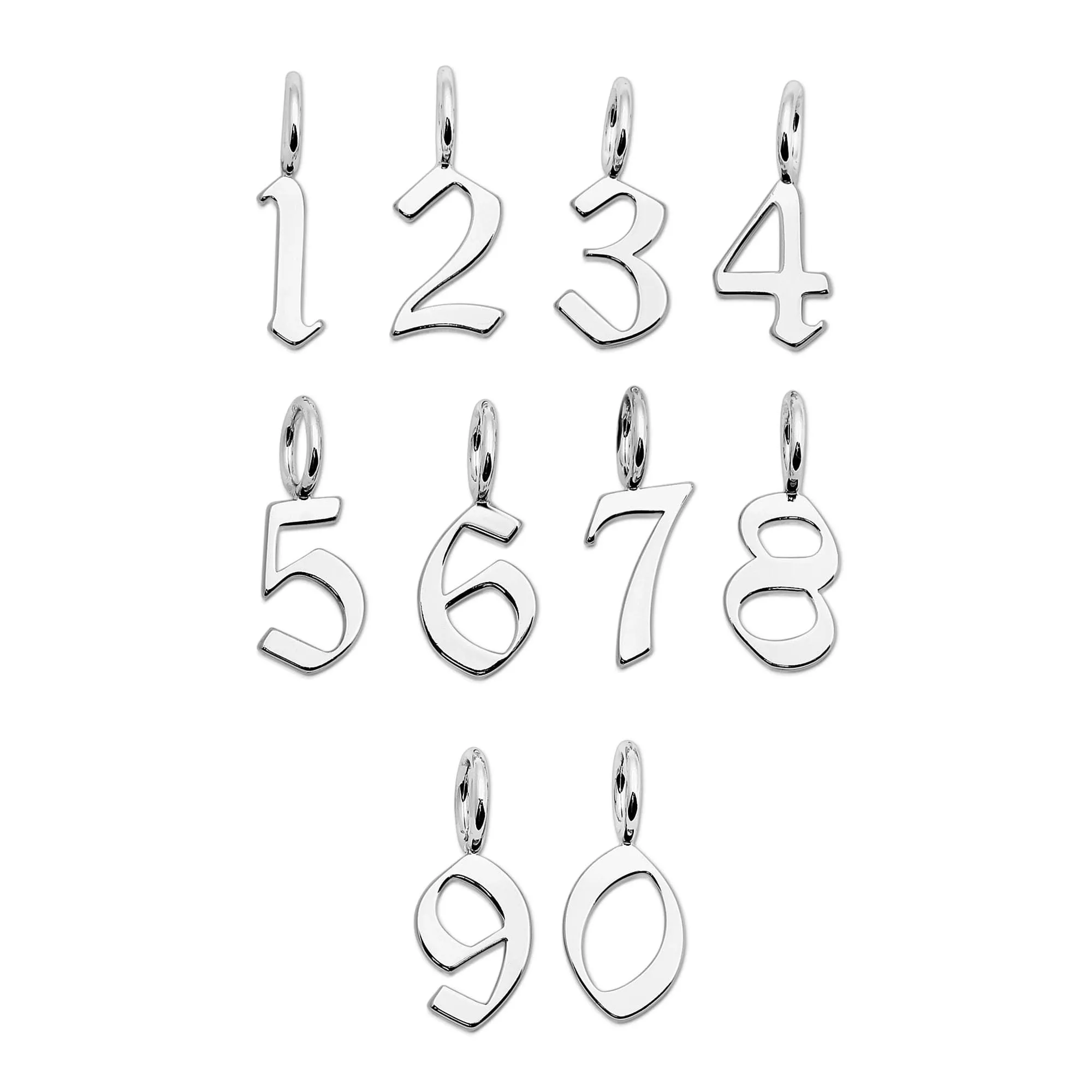 SILVER GOTHIC NUMBERS