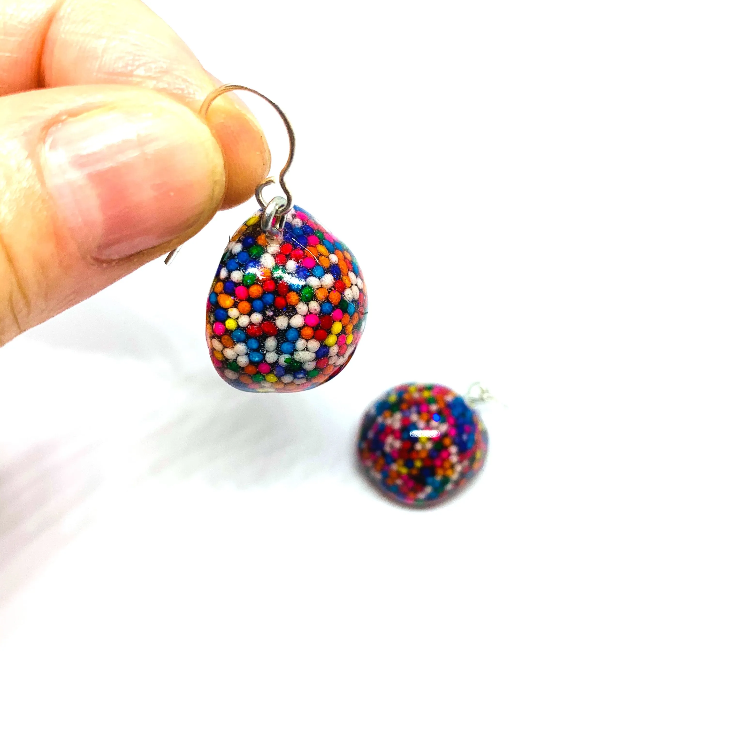 Sprinkles Licorice Candy Earrings