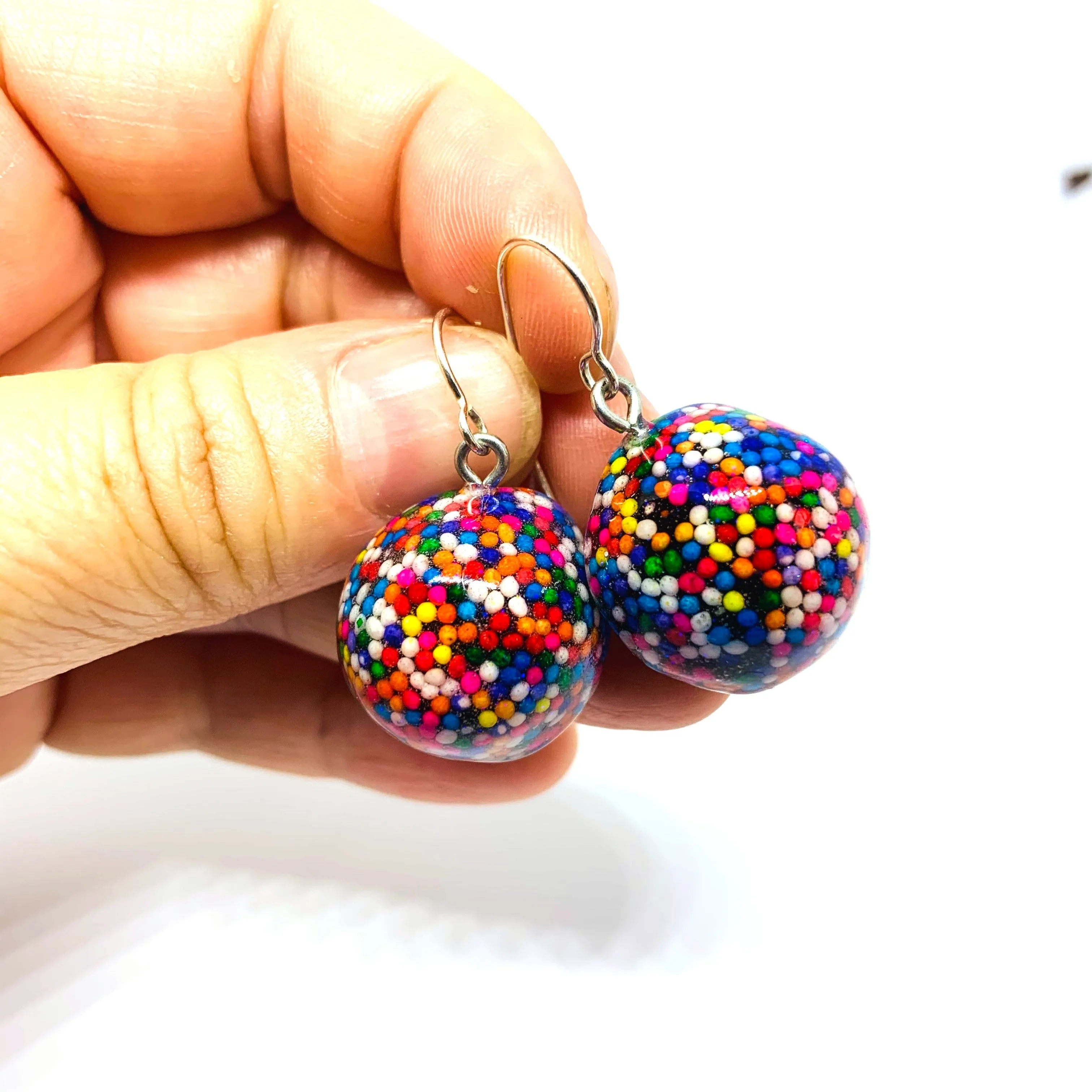 Sprinkles Licorice Candy Earrings