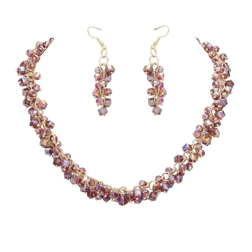 Square Round Beaded Jewelry Set