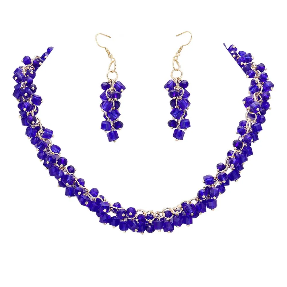 Square Round Beaded Jewelry Set