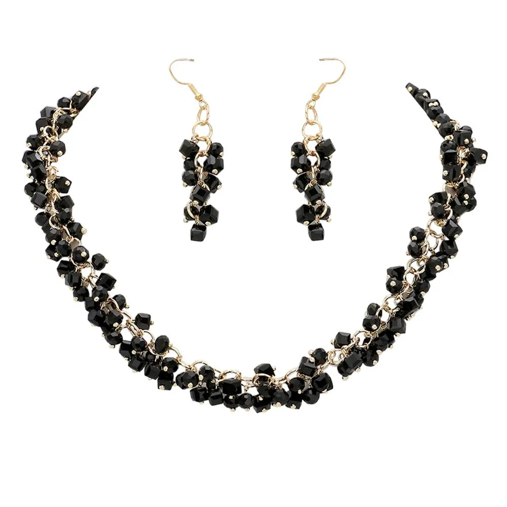 Square Round Beaded Jewelry Set