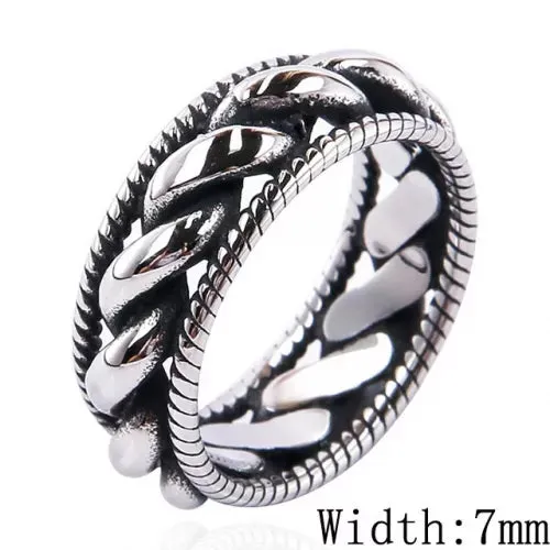 Stainless Steel Twisted Ring