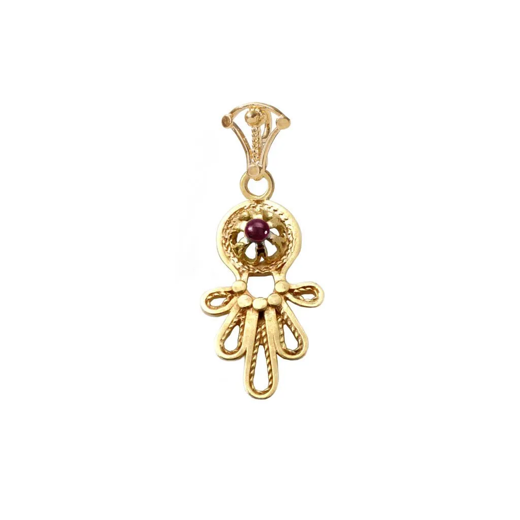 Sterling Silver Gold Plated Necklace. Israeli Hamsa jewelry designer filigree set opal /cornelian/ garnet / amethyst / lapis