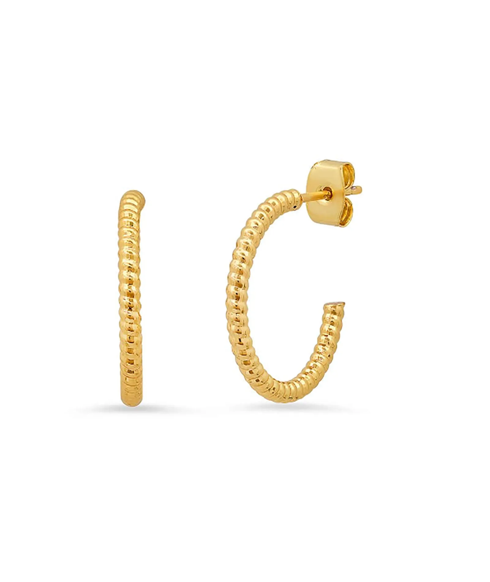 TAI Tightly Twisted Small Gold Hoops