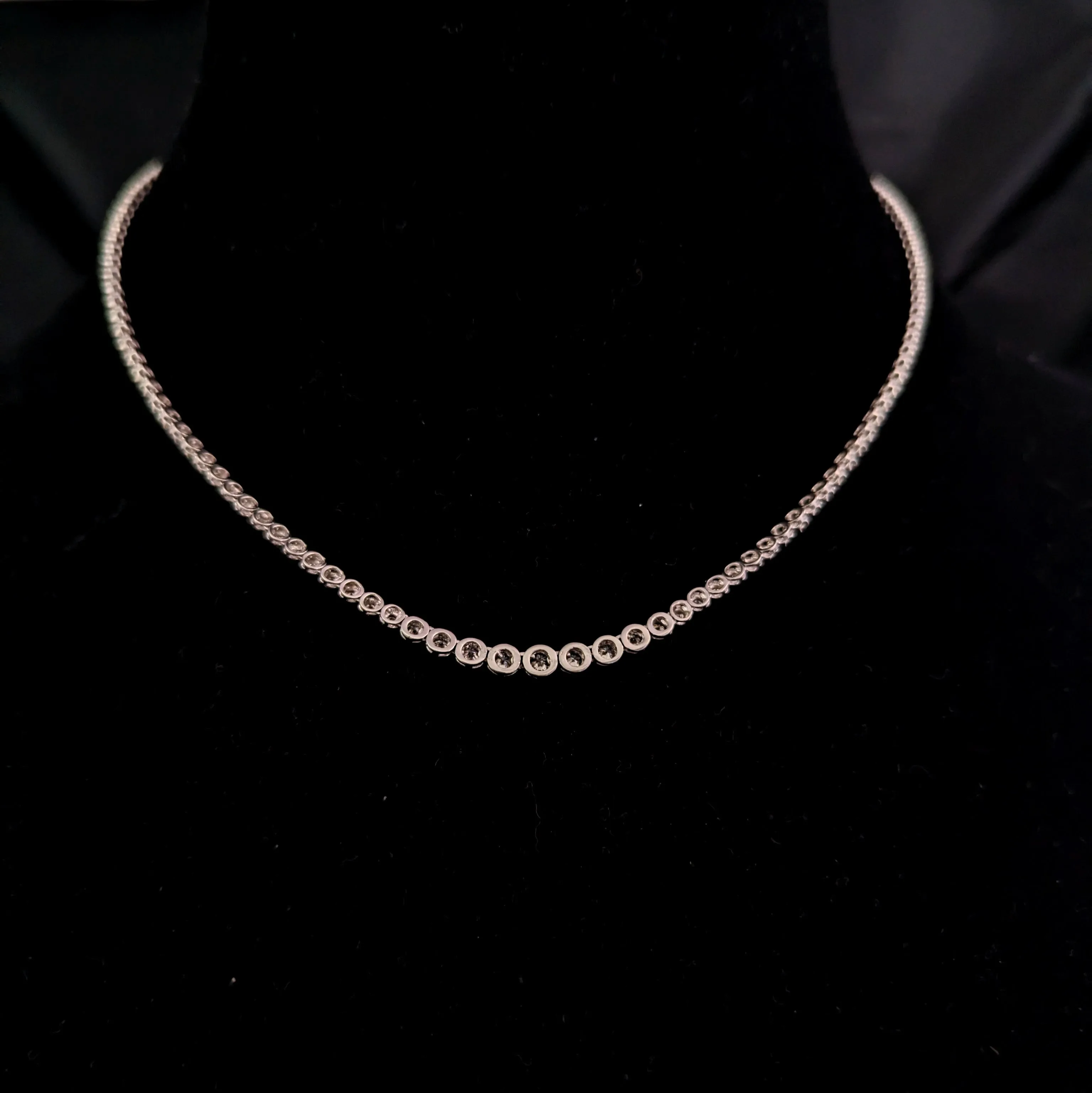 The Hinton - Estate Daimond Platinum Riviera Necklace