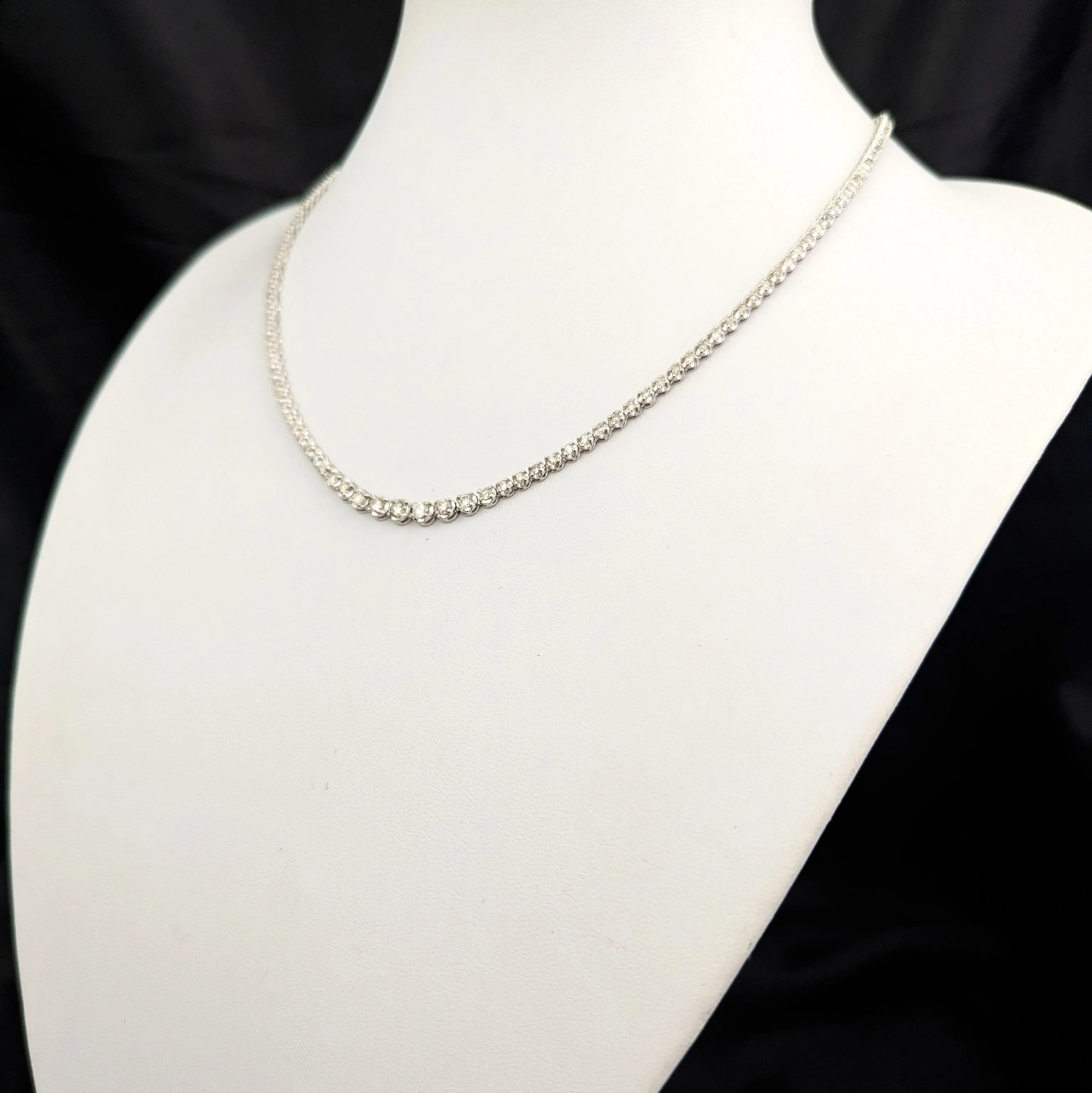 The Hinton - Estate Daimond Platinum Riviera Necklace