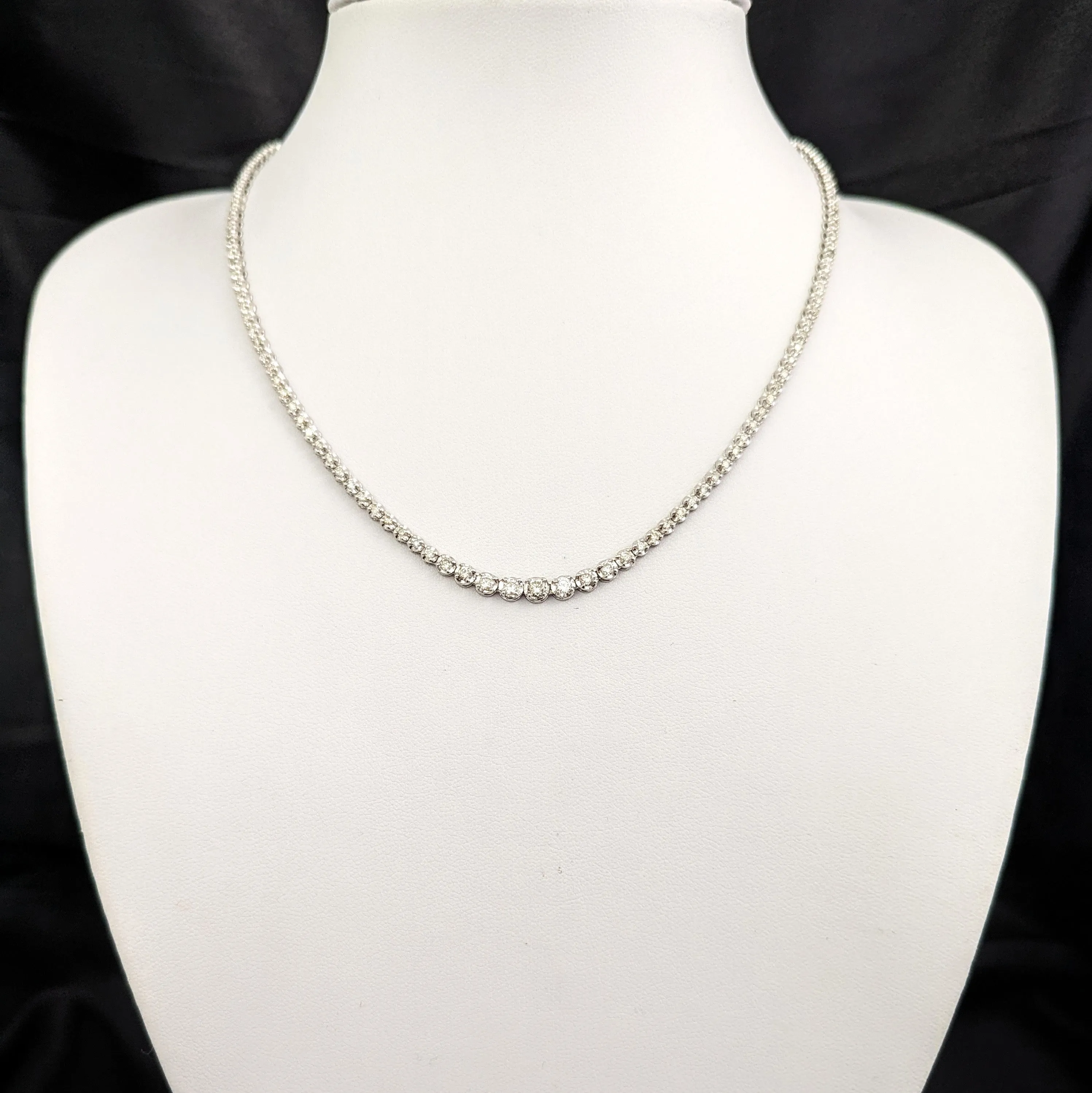 The Hinton - Estate Daimond Platinum Riviera Necklace