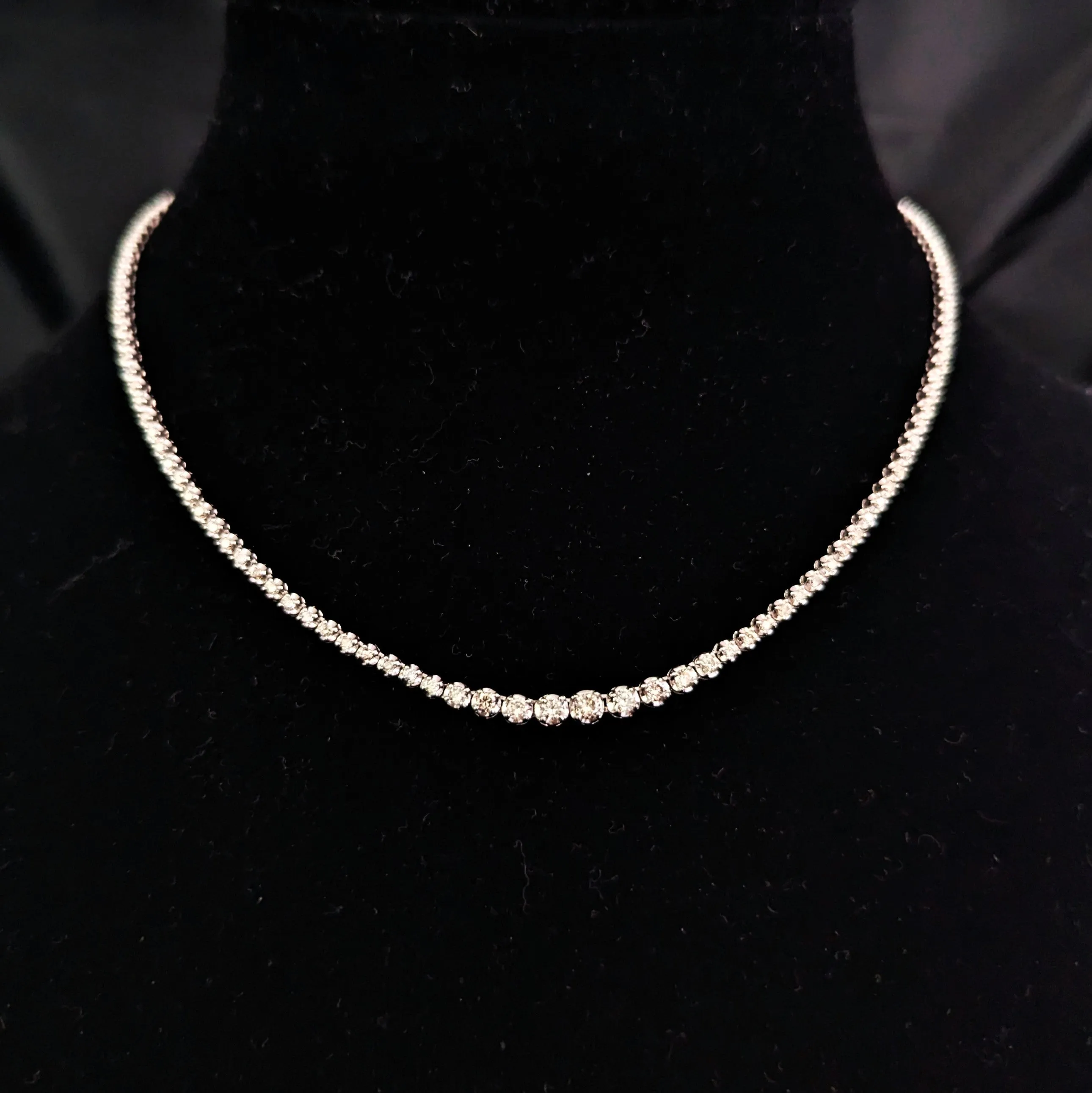 The Hinton - Estate Daimond Platinum Riviera Necklace