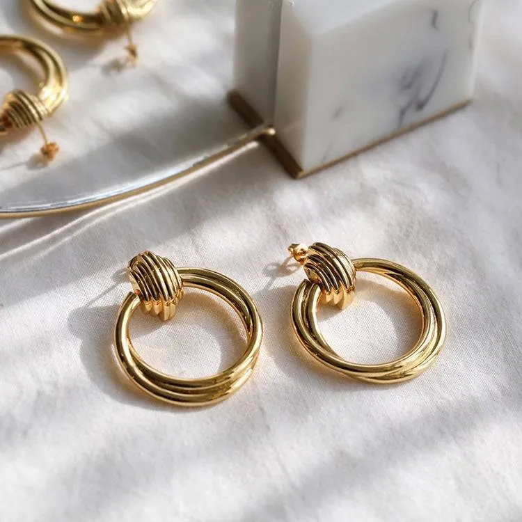 The Twisted Soul Gold Hoop Earrings