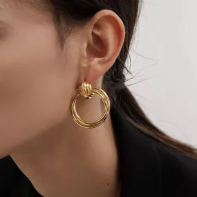 The Twisted Soul Gold Hoop Earrings