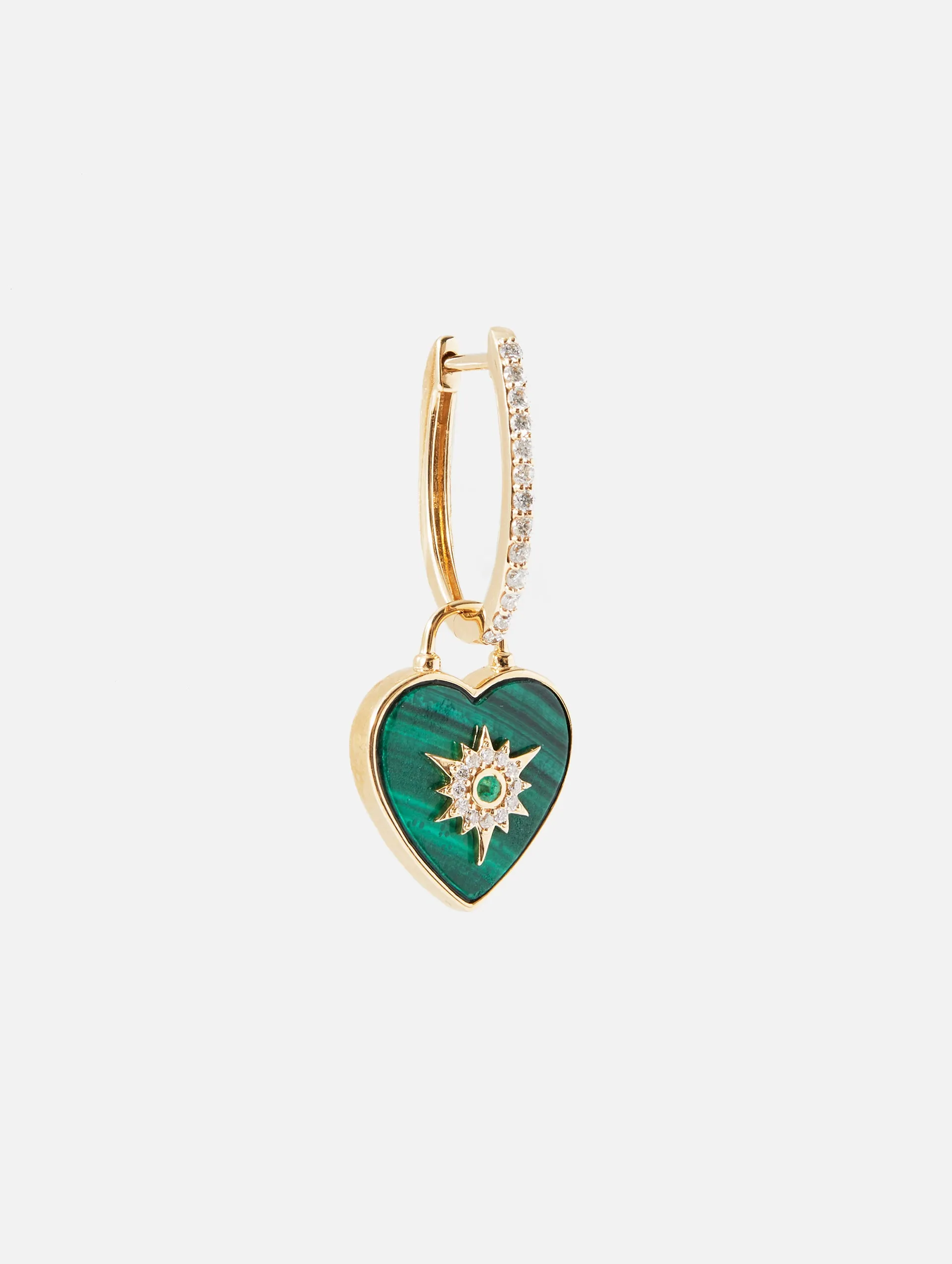 Trust Your Heart Tablet Pendant Malachite & Emerald