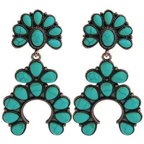 Turquoise Squash Blossom Earrings