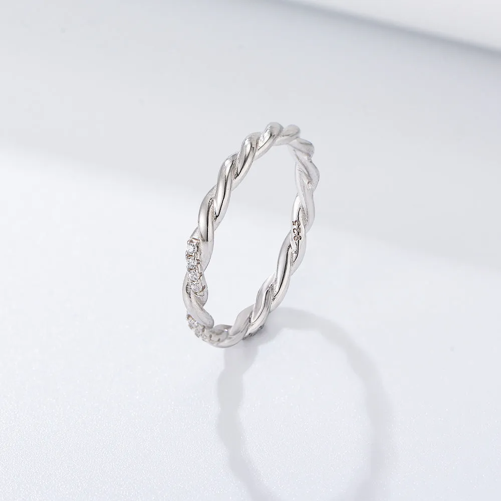 Twisted Diamond Wrap Ring