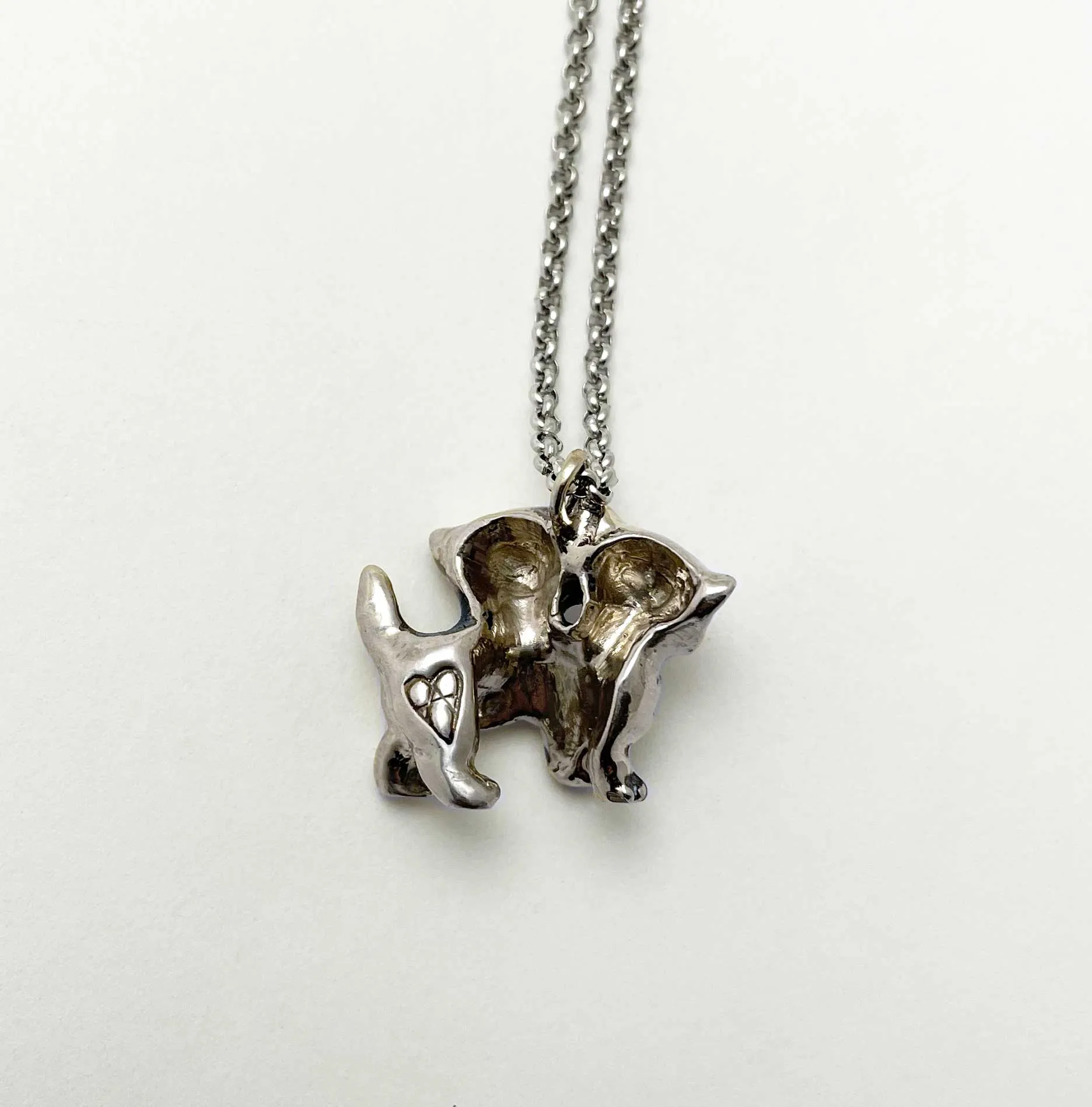 Two Headed Cat Necklace