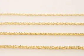 Wholesale Gold Filled Rope Chain l 1.5mm 1.75mm 2mm 2.3mm Rope Chain Chain Unfinished Sterling Silver