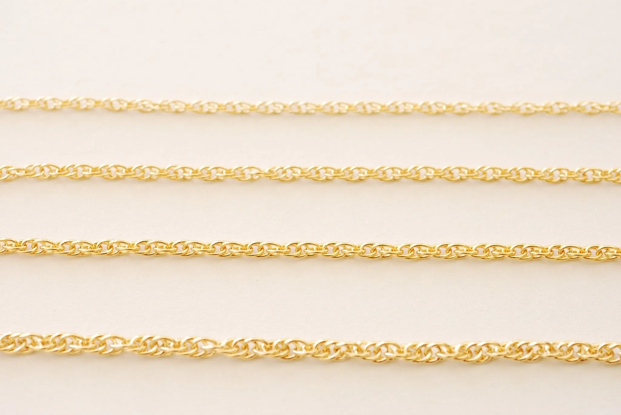 Wholesale Gold Filled Rope Chain l 1.5mm 1.75mm 2mm 2.3mm Rope Chain Chain Unfinished Sterling Silver