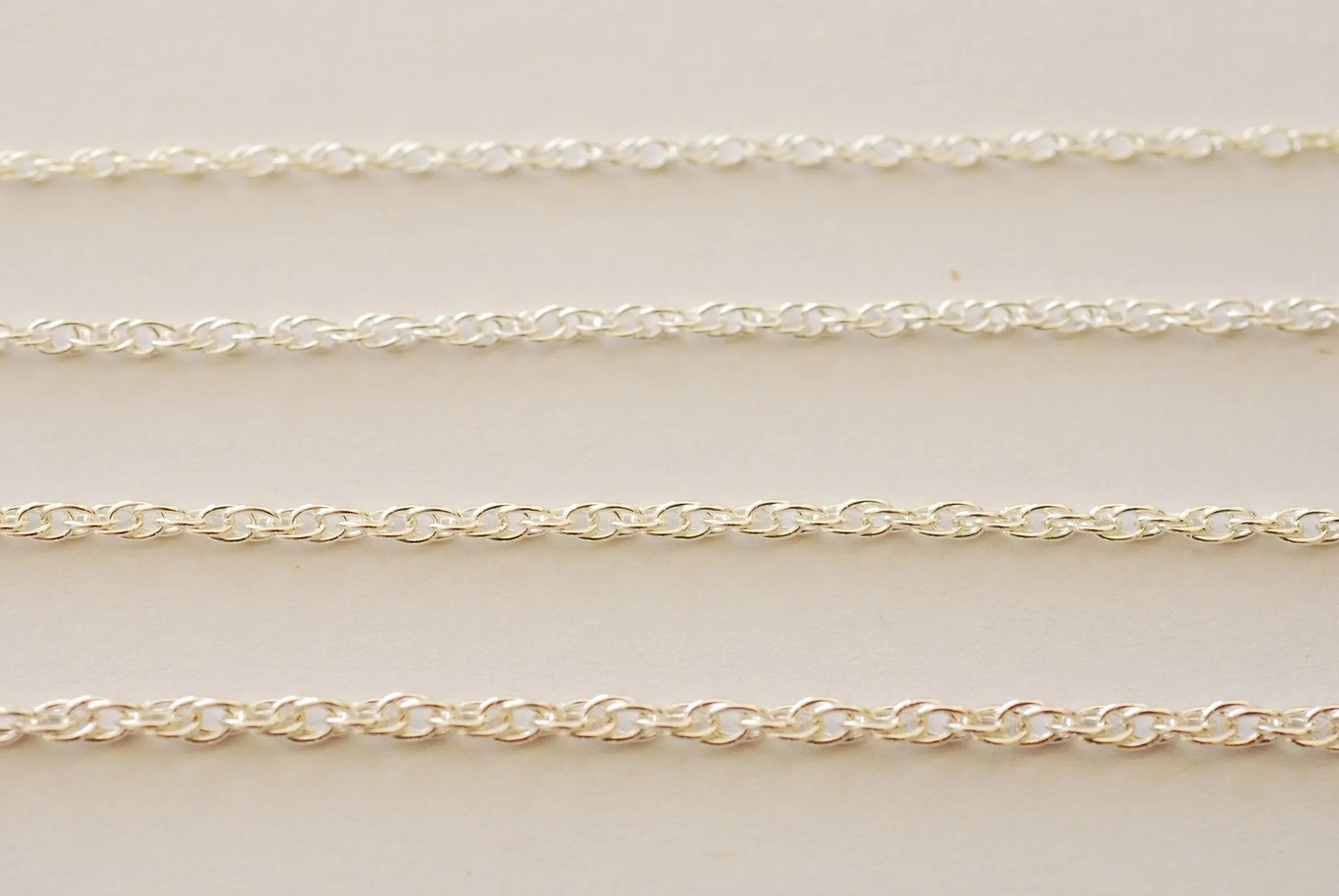 Wholesale Gold Filled Rope Chain l 1.5mm 1.75mm 2mm 2.3mm Rope Chain Chain Unfinished Sterling Silver